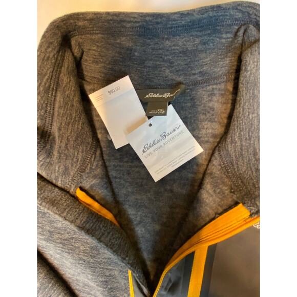 NEW Eddie Bauer Cloud Layer Pro Sports 1/4 Zip Pullover Top Men XXL Cinder Gray - Picture 5 of 5